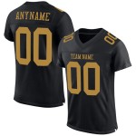 Maillot de football noir authentique personnalisé en maille dorée Maillot de football noir authentique personnalisé en maille dorée