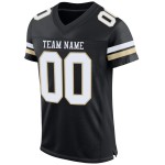 Maillot de football personnalisé en maille noir, blanc et or Vegas, authentique Maillot de football personnalisé en maille noir, blanc et or Vegas, authentique
