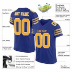 Maillot de football Royal Authentic en maille dorée et blanche, personnalisé Maillot de football Royal Authentic en maille dorée et blanche, personnalisé