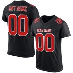 Maillot de football personnalisé rouge-blanc-noir authentique en maille Maillot de football personnalisé rouge-blanc-noir authentique en maille