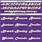 Maillot de football personnalisé violet, blanc et ancien, en maille, doré, authentique Maillot de football personnalisé violet, blanc et ancien, en maille, doré, authentique