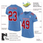Maillot de football léger authentique en maille personnalisée rouge-blanc-bleu Maillot de football léger authentique en maille personnalisée rouge-blanc-bleu