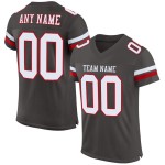 Maillot de football personnalisé en maille étain authentique blanc-rouge Maillot de football personnalisé en maille étain authentique blanc-rouge