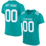 Maillot de football authentique en maille Aqua White personnalisé Maillot de football authentique en maille Aqua White personnalisé