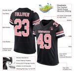 Maillot de football authentique noir, rose et blanc, maille moyenne Maillot de football authentique noir, rose et blanc, maille moyenne