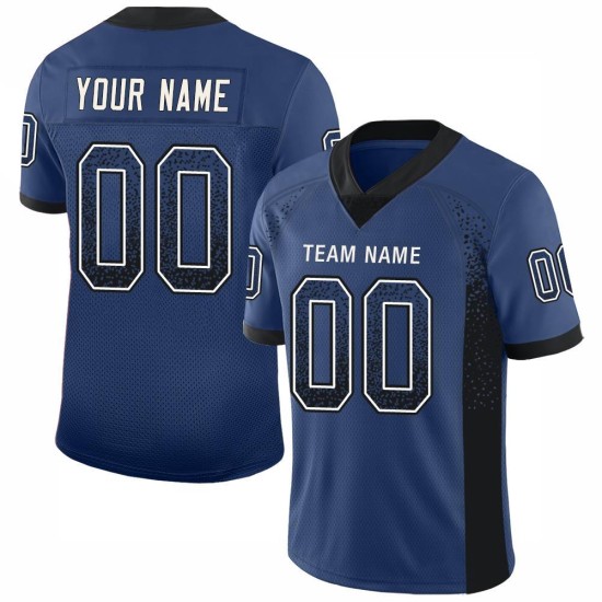 Maillot de football Royal Drift Mesh noir et blanc, personnalisé et tendance Maillot de football Royal Drift Mesh noir et blanc, personnalisé et tendance