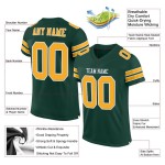 Maillot de football personnalisé authentique en maille vert or-blanc Maillot de football personnalisé authentique en maille vert or-blanc