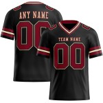 Maillot de football Crimson City en maille noir crème, authentique et personnalisé Maillot de football Crimson City en maille noir crème, authentique et personnalisé