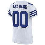 Maillot de football authentique en maille personnalisée, blanc, royal et noir Maillot de football authentique en maille personnalisée, blanc, royal et noir