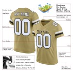 Maillot de football Vegas Gold authentique en maille blanc-noir personnalisé Maillot de football Vegas Gold authentique en maille blanc-noir personnalisé