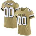 Maillot de football Vegas Gold authentique en maille blanc-noir personnalisé Maillot de football Vegas Gold authentique en maille blanc-noir personnalisé