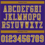 Maillot de football violet authentique personnalisé en maille or-blanc Maillot de football violet authentique personnalisé en maille or-blanc