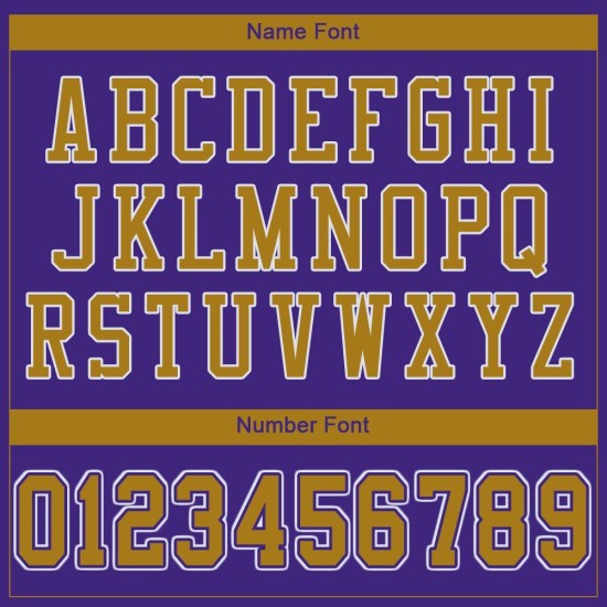 Maillot de football personnalisé en maille authentique vieil or-blanc violet Maillot de football personnalisé en maille authentique vieil or-blanc violet