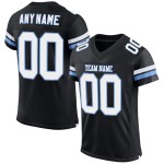 Maillot de football personnalisé authentique en maille blanc-noir clair bleu Maillot de football personnalisé authentique en maille blanc-noir clair bleu