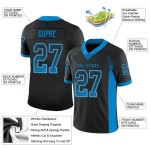Maillot de football personnalisé bleu-gris en maille noire Drift Fashion Panther Maillot de football personnalisé bleu-gris en maille noire Drift Fashion Panther