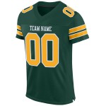 Maillot de football personnalisé authentique en maille vert or-blanc Maillot de football personnalisé authentique en maille vert or-blanc