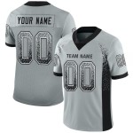 Maillot de football noir et blanc Drift Fashion Mesh Silver personnalisé Maillot de football noir et blanc Drift Fashion Mesh Silver personnalisé