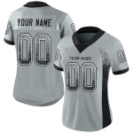 Maillot de football noir et blanc Drift Fashion Mesh Silver personnalisé Maillot de football noir et blanc Drift Fashion Mesh Silver personnalisé