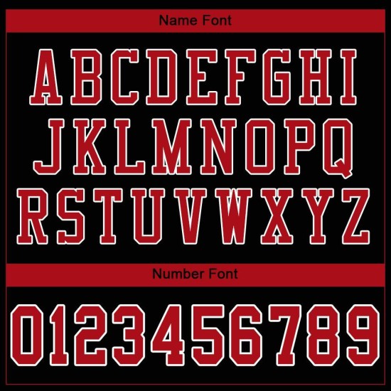 Maillot de football en maille noire rouge et blanc, authentique et personnalisé Maillot de football en maille noire rouge et blanc, authentique et personnalisé