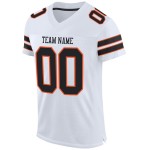 Maillot de football authentique en maille noir-orange blanc personnalisé Maillot de football authentique en maille noir-orange blanc personnalisé