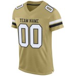 Maillot de football Vegas Gold authentique en maille blanc-noir personnalisé Maillot de football Vegas Gold authentique en maille blanc-noir personnalisé