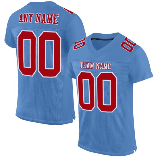 Maillot de football léger authentique en maille personnalisée rouge-blanc-bleu Maillot de football léger authentique en maille personnalisée rouge-blanc-bleu