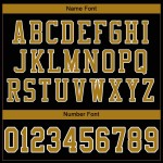 Maillot de football authentique en maille noire, personnalisé, doré et blanc Maillot de football authentique en maille noire, personnalisé, doré et blanc