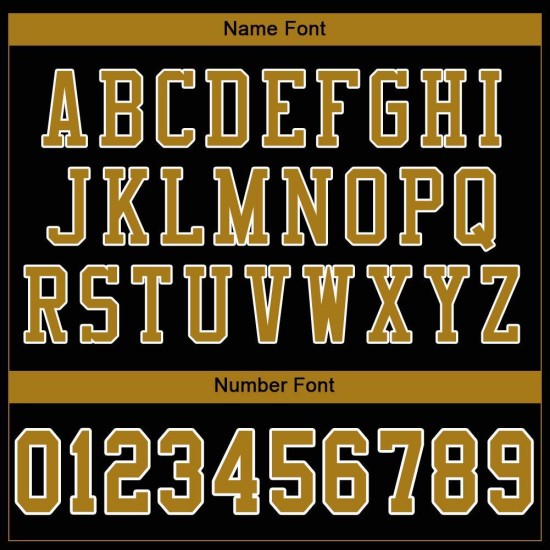 Maillot de football authentique en maille noire, personnalisé, doré et blanc Maillot de football authentique en maille noire, personnalisé, doré et blanc