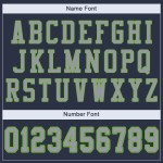 Maillot de football gris-néon en maille bleu marine authentique, vert clair et personnalisé Maillot de football gris-néon en maille bleu marine authentique, vert clair et personnalisé