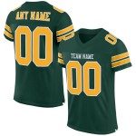 Maillot de football personnalisé authentique en maille vert or-blanc Maillot de football personnalisé authentique en maille vert or-blanc